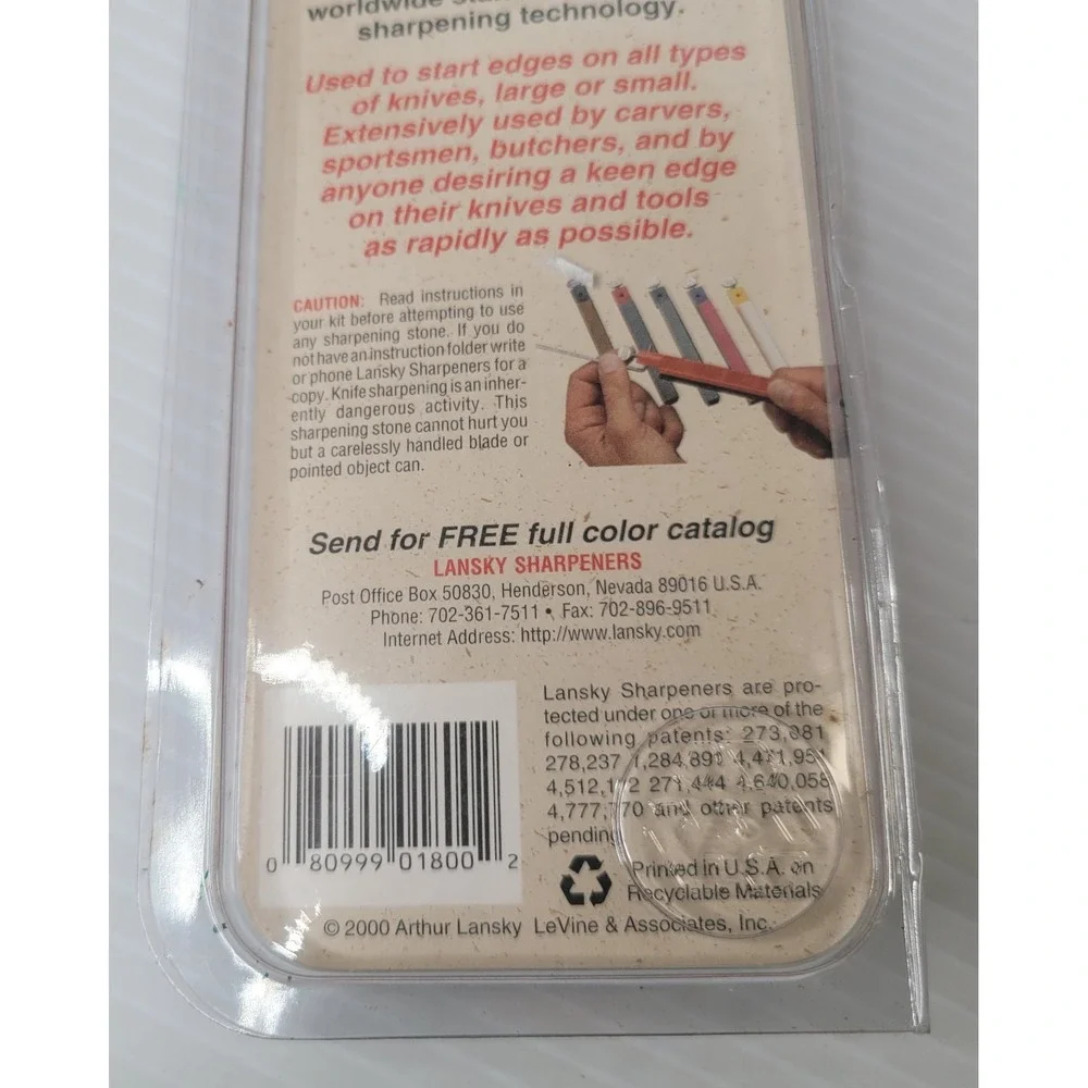Lansky Sharpening Hone Coarse Grit Knife Sharpener Stone Stock S0120 NEW SEALED‎